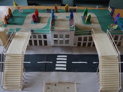 Maquette imaginée par les écoliers madeleinois : un toit aménagé pour la Médiathèque ! © Ville de La Madeleine