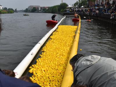 Ma Deûle et Moi 2023 Les canards en plastiques font la course sur la Deûle © Ville de La Madeleine