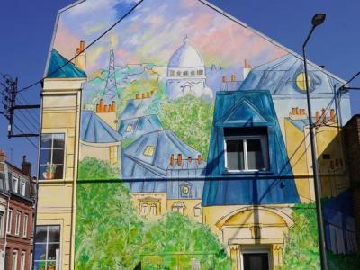 Photo de la fresque d'Aurélie Damon située rue de Paris © Ville de La Madeleine