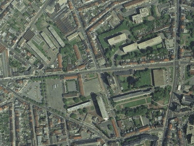 Vue aérienne en 1985 © Ville de La Madeleine